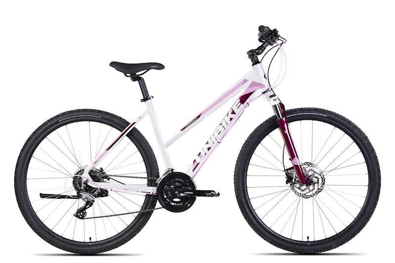 Rower Unibike Crossowy 28" Flash LDS biały bakłażanowy 17"