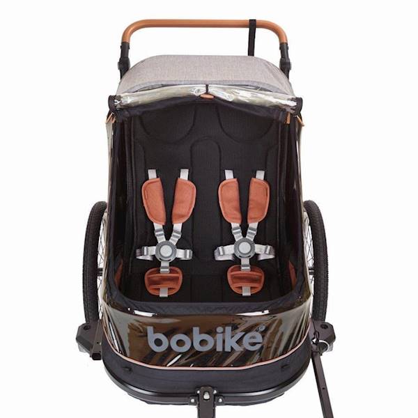 Przyczepka rowerowa Bobike Moobe 2w1 szara