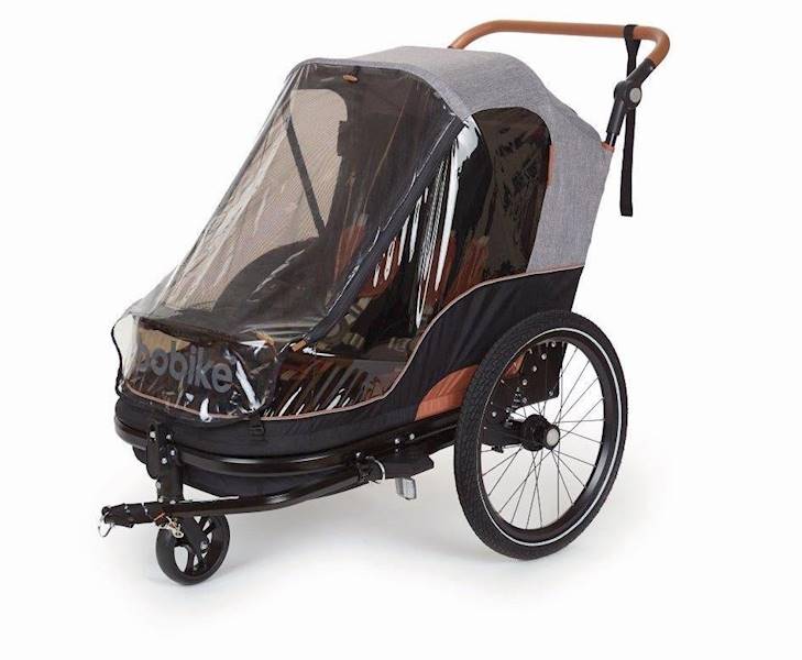 Przyczepka rowerowa Bobike Moobe 2w1 szara