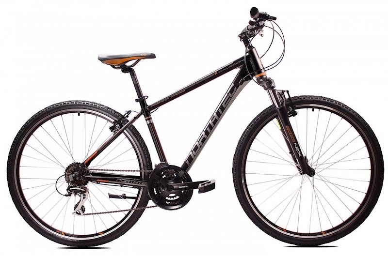 Rower Northtec Crossowy 28" Caledon VB AC czarny pomarańczowy 23"