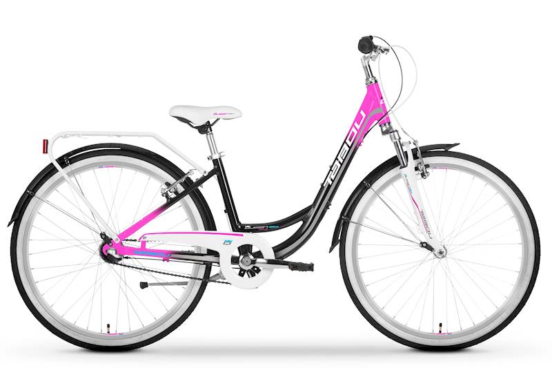 Rower Tabou Młodzieżowy 24" Queen Nexus czarny różowy 13"