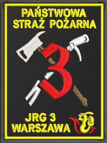 Emblemat haftowany JRG 3 WARSZAWA 115X85