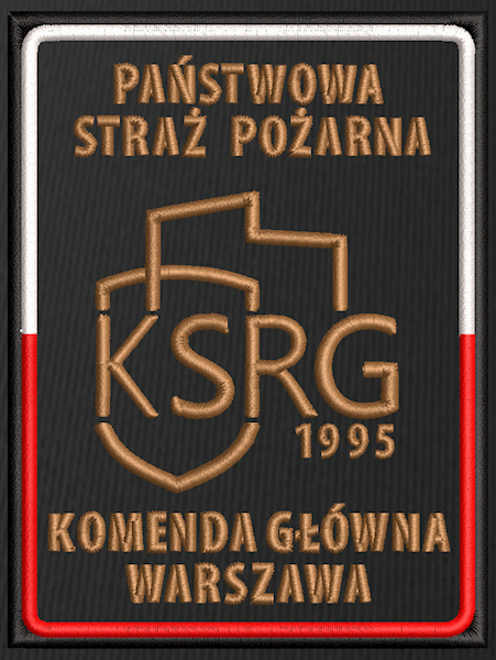 Emblemat haftowany PSP - KOMENDA GŁÓWNA WARSZAWA