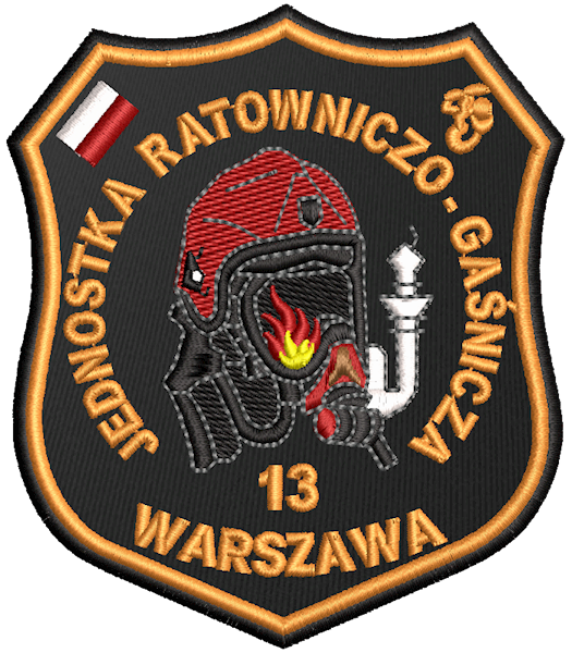 Emblemat haftowany PSP - JRG 13 WARSZAWA