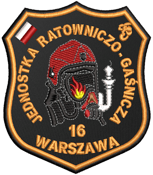 Emblemat haftowany PSP - JRG 16 WARSZAWA