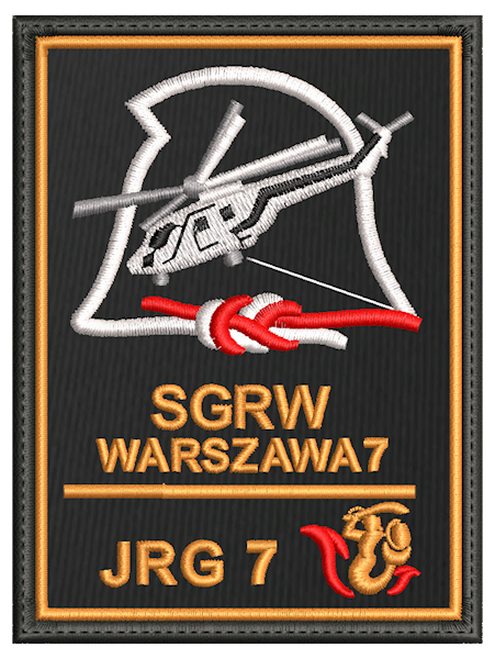 Emblemat haftowany JRG 7 WARSZAWA 115X85