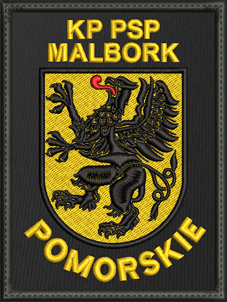 Emblemat haftowany PSP - KP MALBORK