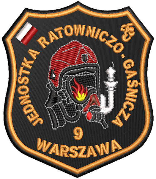 Emblemat haftowany PSP - JRG 9 WARSZAWA