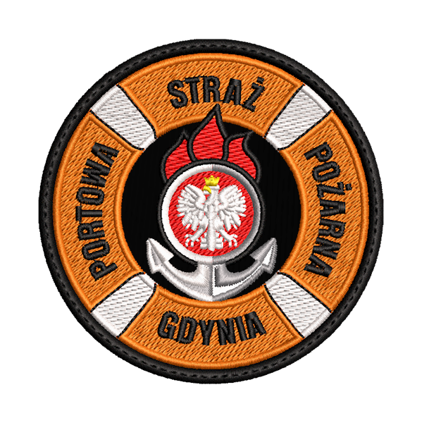 Polar strażacki z haftem PORTOWA STRAŻ POŻARNA