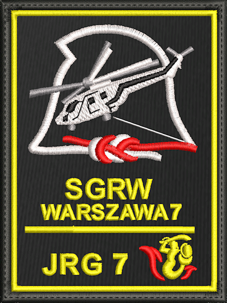 Emblemat haftowany JRG 7 WARSZAWA 115X85