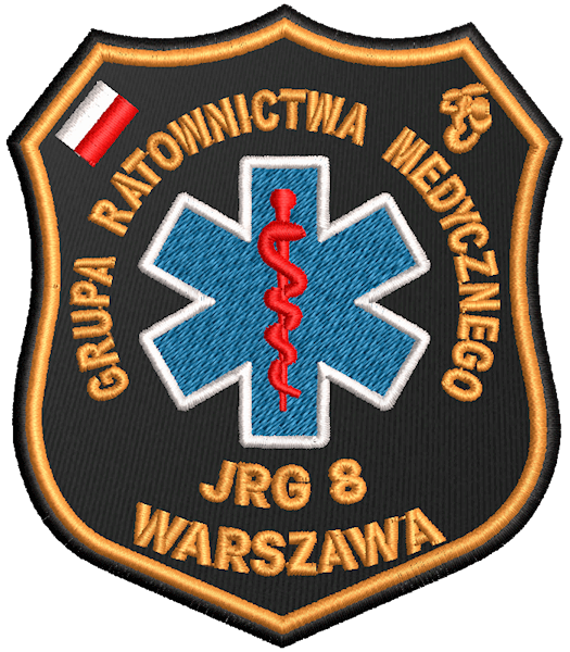 Zestaw kolekcjonerski - emblematów haftowanych JRG Warszawa