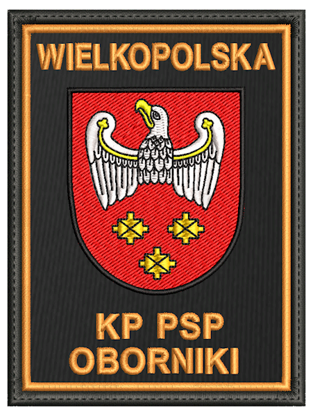 Emblemat haftowany KP PSP OBORNIKI