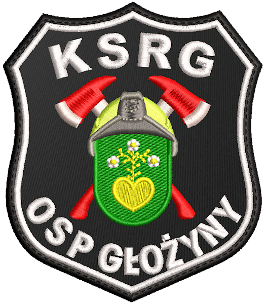 Emblemat haftowany KSRG - OSP GŁOŻYNY