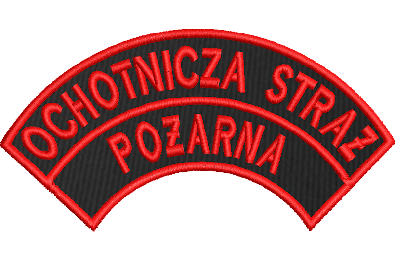 Emblemat haftowany - półksiężyc OSP
