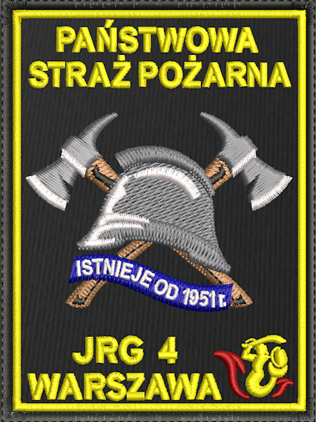 Emblemat haftowany JRG 4 WARSZAWA 115X85