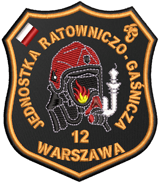 Emblemat haftowany PSP - JRG 12 WARSZAWA