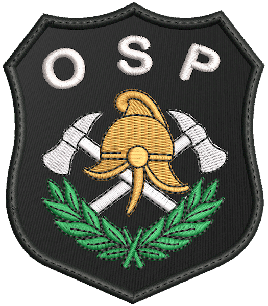 Emblemat OSP hafrowany