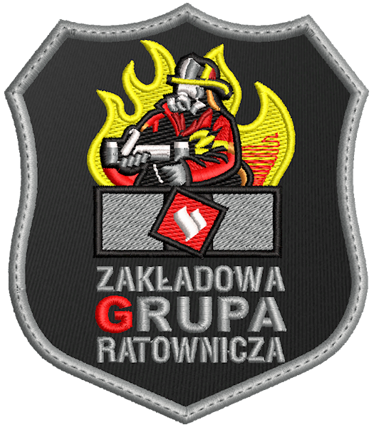 Emblemat haftowany ZAKŁADOWA GRUPA RATOWNICZA