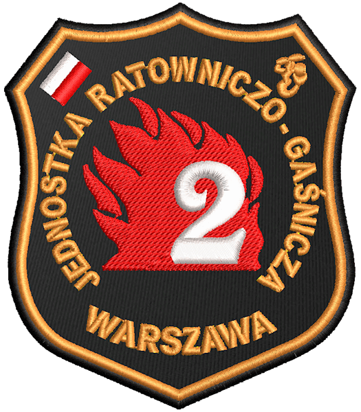 Emblemat haftowany PSP - JRG 2 WARSZAWA