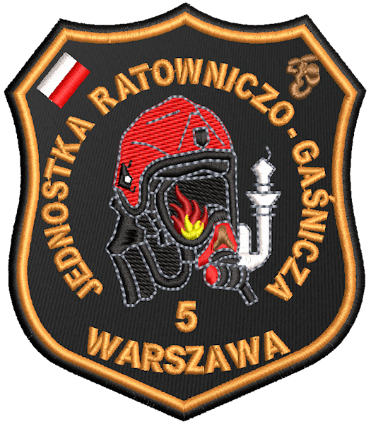 Emblemat haftowany PSP - JRG 9 WARSZAWA