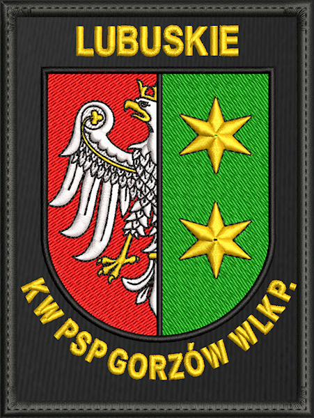 Emblemat haftowany PSP - KW PSP GORZÓW WLKP.