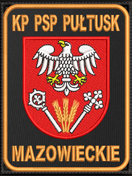 Emblemat haftowany KP PSP PUŁTUSK