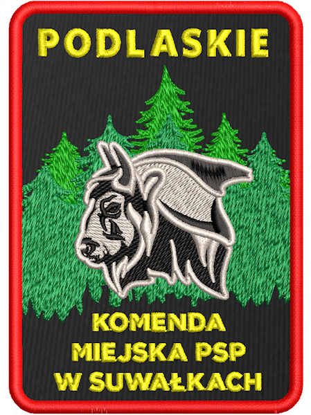 Emblemat haftowany KP PSP w SUWAŁKACH