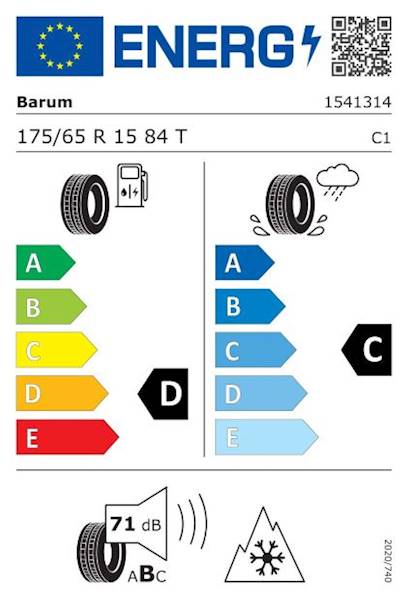 OPONA BARUM 175/65 R15 84 T POLARIS 5