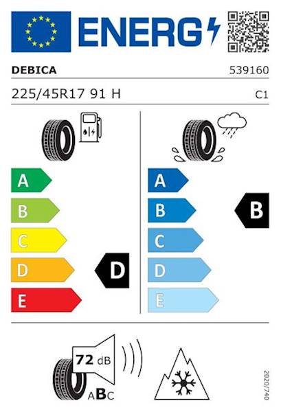 OPONA DĘBICA 225/45 R17 91 H FRIGO HP 2 FR