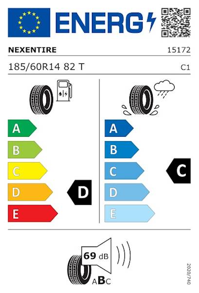 OPONA NEXEN 185/60 R14 82 T N'BLUE HD PLUS DOT2022