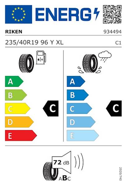 OPONA RIKEN 235/40 R19 96Y ULTRA HIGH PERFORMANCE XL DOT2022