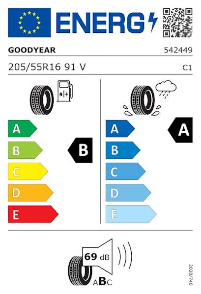 OPONA GOODYEAR 205/55 R16 91 V EFFICIENTGRIP PERFORMANCE 2 DOT2022