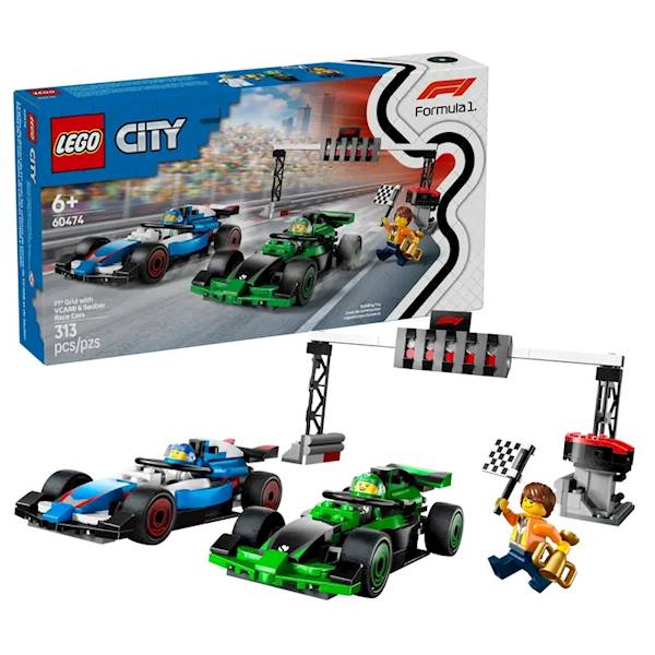 LEGO City 60474 F1 Grid with VCARB Sauber Race Car