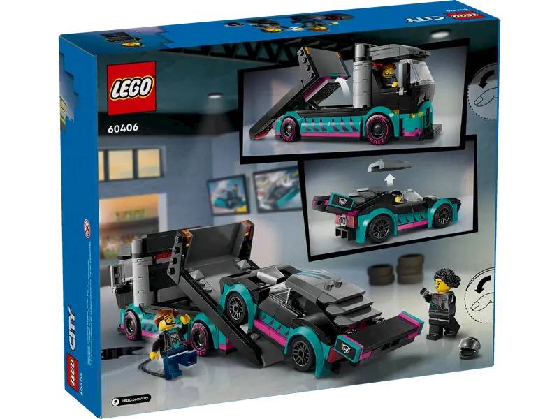LEGO City 60406 Race Car and Car Carrier Truck