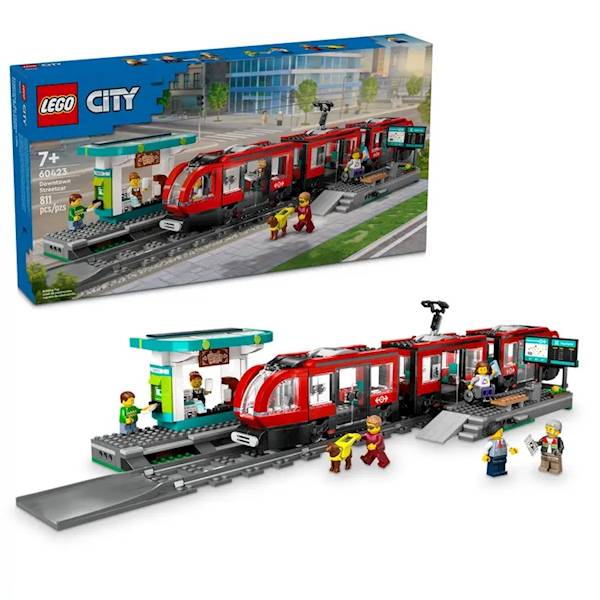 LEGO City 60423 Downtown Streetcar And Station