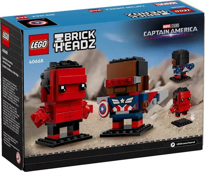 LEGO BrickHeadz 40668 Captain America & Red Hulk