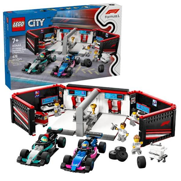 LEGO City 60444 F1 Garage Mercedes AMG Alpine Cars