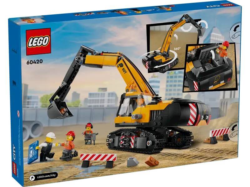 LEGO City 60420 Yellow Construction Excavator