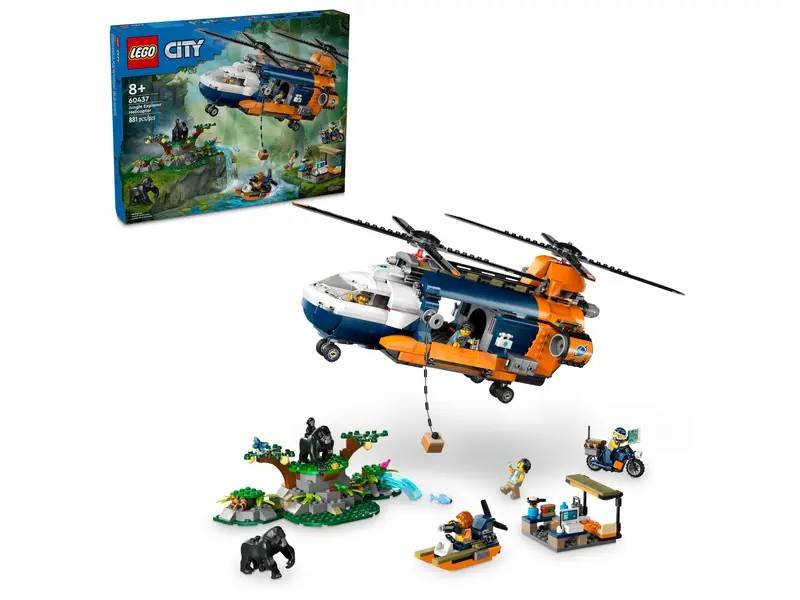 LEGO City 60437 Jungle Explorer Helicopter at Base