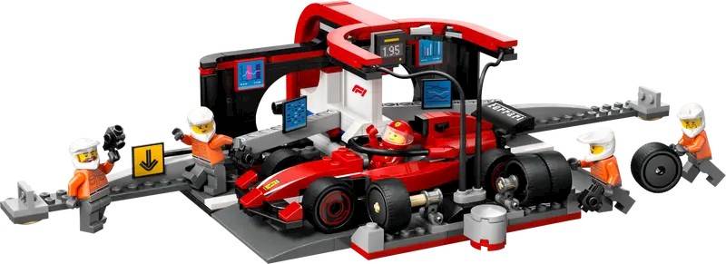 LEGO City 60443 F1 Pit Stop Pit Crew with Ferrari