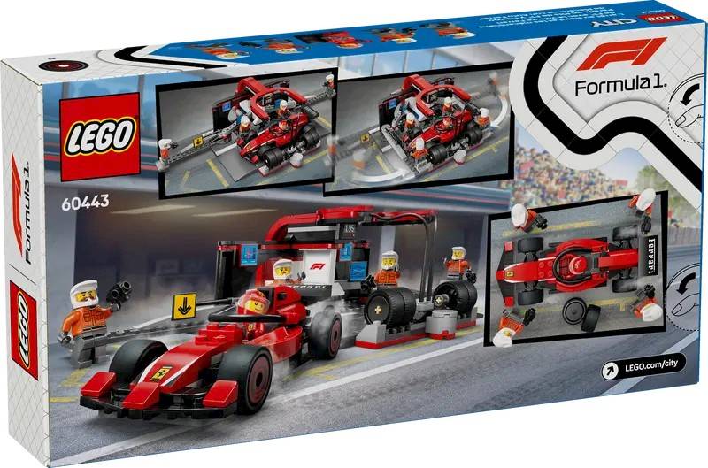 LEGO City 60443 F1 Pit Stop Pit Crew with Ferrari