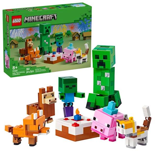 LEGO Minecraft 21281 Baby Pig's Birthday Celeb
