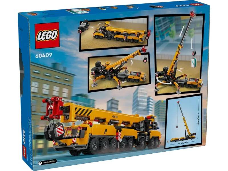 LEGO City 60409 Yellow Mobile Construction Crane