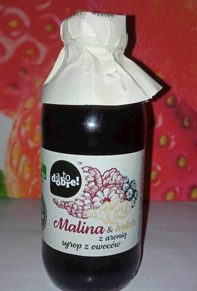 SYROP MALINA & IMBIR z aronią 330ml BIOONE