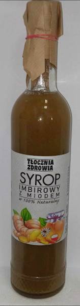 (03) SYROP IMBIROWY Z MIODEM 500ml TŁOCZNIA ZDROWIA