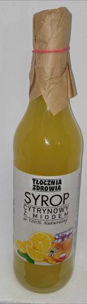 (04) SYROP CYTRYNOWY Z MIODEM 500ml TŁOCZNIA ZDROWIA