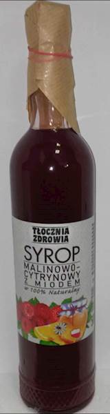 (07) SYROP MALIN.-CYTRYN. + MIÓD 500ml TŁOCZNIA ZDROWIA