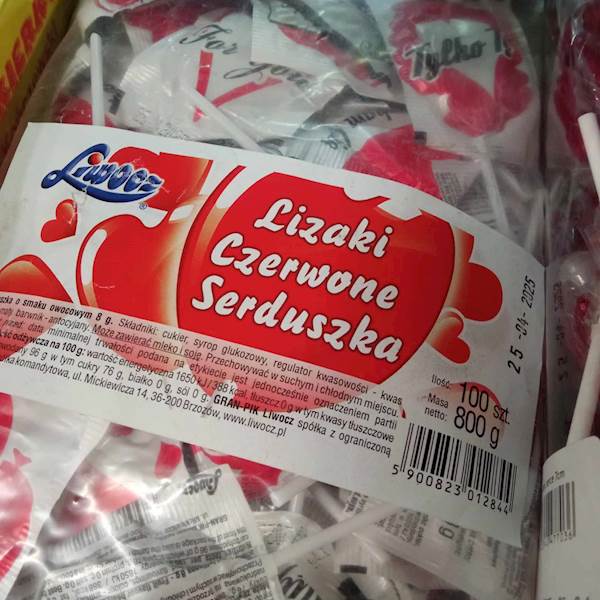 LIZAKI SERCA CZERW. 8gx100szt. LIWOCZ