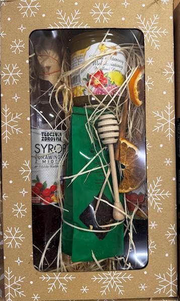 ZESTAW PREZENT. NR 6 (2 syropy, miód i herbata)