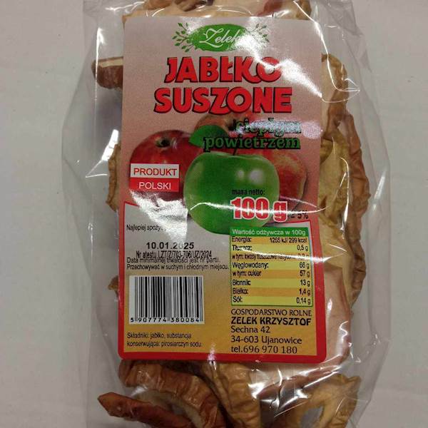 JABŁKO susz ze skórką 100g FILIP